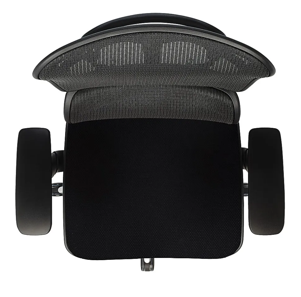 WorkPro® Floor Display 12000 Series Ergonomic Mesh/Fabric High-Back Office Chair, Black/Black, BIFMA Compliant
