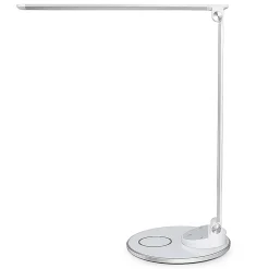 WorkProâ„¢ LED USB Desk Lamp with Wireless Charger, 16-1/2"H, White/Silver