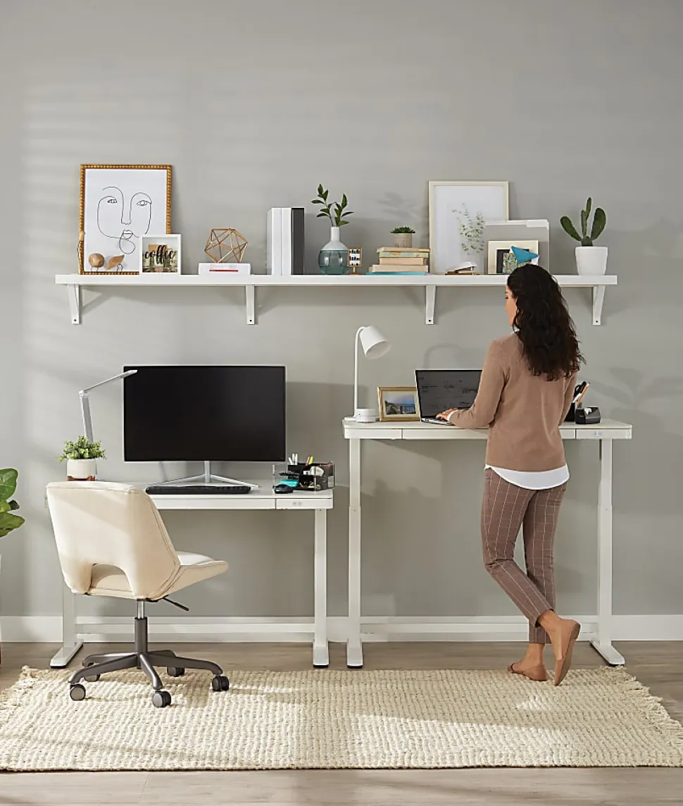 WorkPro™ LED USB Desk Lamp with Wireless Charger, 16-1/2"H, White/Silver