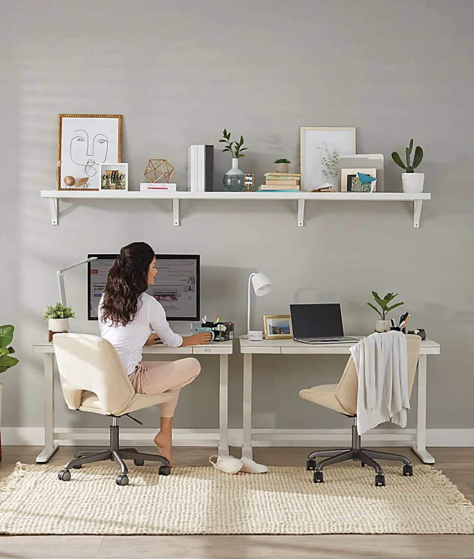 WorkPro™ LED USB Desk Lamp with Wireless Charger, 16-1/2"H, White/Silver