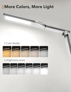 WorkPro™ LED USB Desk Lamp with Wireless Charger and Timer, 17-1/2