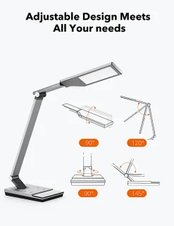 WorkPro™ LED USB Desk Lamp with Wireless Charger and Timer, 17-1/2