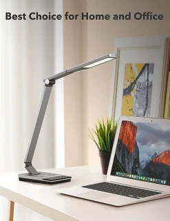 WorkPro™ LED USB Desk Lamp with Wireless Charger and Timer, 17-1/2