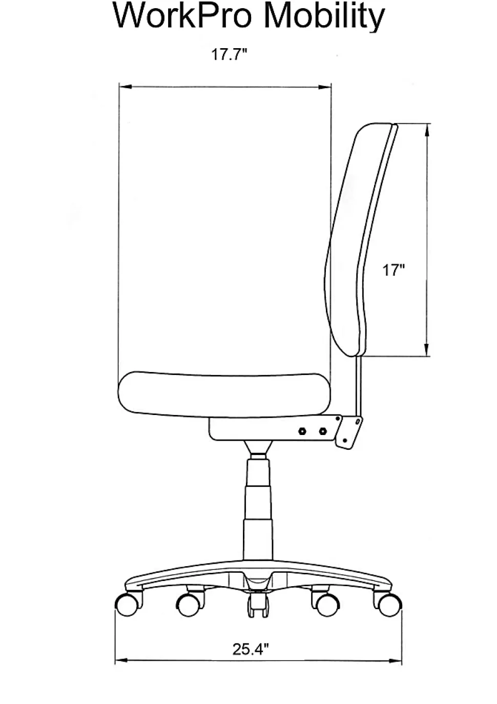 WorkPro® Mobility Multifunction Ergonomic Fabric Task Chair, Black, BIFMA Compliant