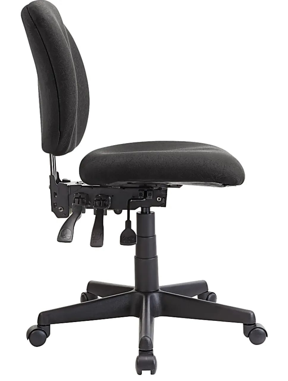 WorkPro® Mobility Multifunction Ergonomic Fabric Task Chair, Black, BIFMA Compliant