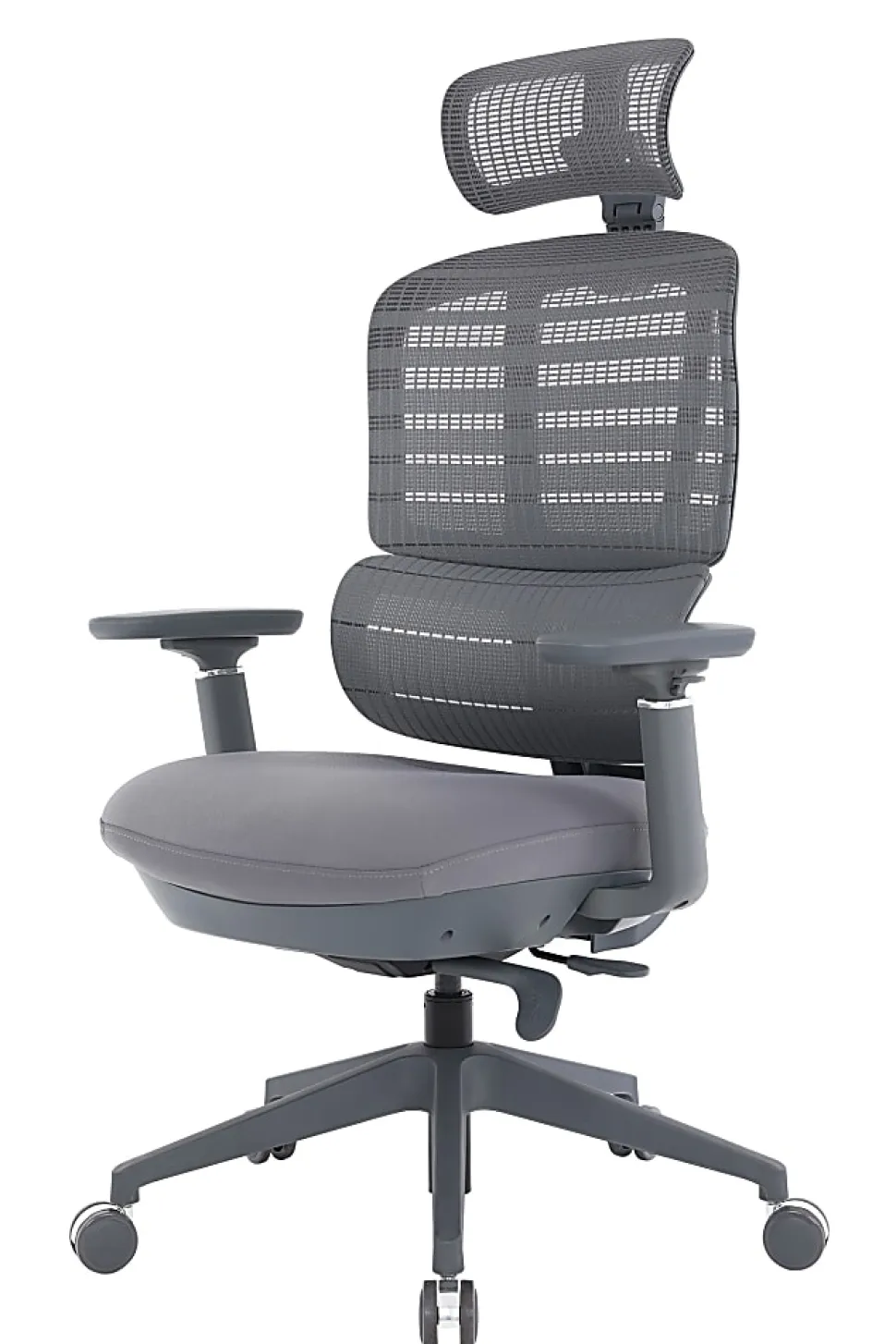 WorkPro® Momentum Ergonomic Mesh/Mesh Active High-Back Office Chair, Gray/Gray, BIFMA Compliant