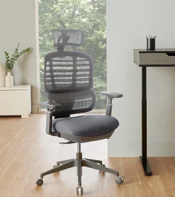 WorkPro® Momentum Ergonomic Mesh/Mesh Active High-Back Office Chair, Gray/Gray, BIFMA Compliant
