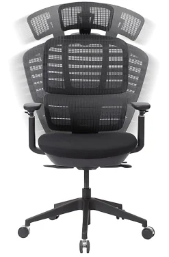 WorkPro® Momentum Ergonomic Mesh/Mesh Active High-Back Office Chair, Black/Black, BIFMA Compliant