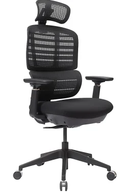 WorkPro® Momentum Ergonomic Mesh/Mesh Active High-Back Office Chair, Black/Black, BIFMA Compliant