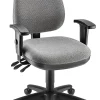 WorkPro® Patriot Multifunction Ergonomic Fabric Task Chair, Gray/Black, BIFMA Compliant