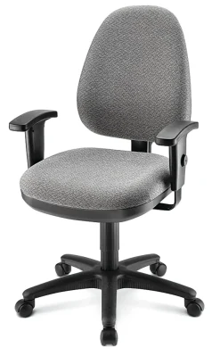 WorkPro® Patriot Multifunction Ergonomic Fabric Task Chair, Gray/Black, BIFMA Compliant