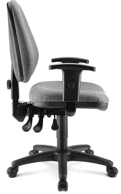 WorkPro® Patriot Multifunction Ergonomic Fabric Task Chair, Gray/Black, BIFMA Compliant