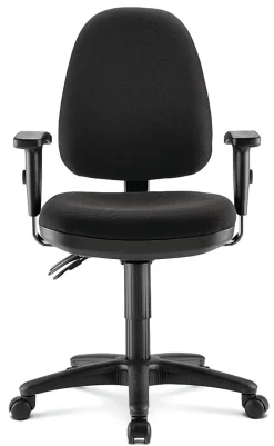 WorkPro® Patriot Multifunction Ergonomic Fabric Task Chair, Black, BIFMA Compliant