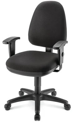WorkPro® Patriot Multifunction Ergonomic Fabric Task Chair, Black, BIFMA Compliant