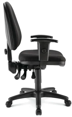 WorkPro® Patriot Multifunction Ergonomic Fabric Task Chair, Black, BIFMA Compliant