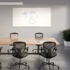 WorkPro™ Porcelain Magnetic Dry-Erase Whiteboard, 96" x 48", Aluminum Frame With Titanium Finish