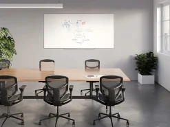 WorkProâ„¢ Porcelain Magnetic Dry-Erase Whiteboard, 96" x 48", Aluminum Frame With Titanium Finish