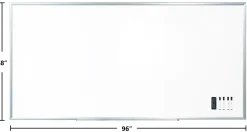 WorkPro™ Porcelain Magnetic Dry-Erase Whiteboard, 96