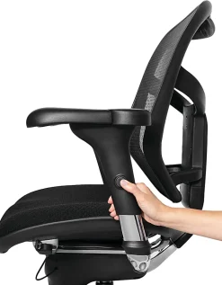 WorkPro® Quantum 9000 Series Ergonomic Mesh/Premium Fabric Mid-Back Chair, Black/Olive, BIFMA Compliant