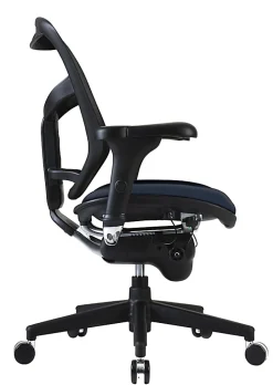WorkPro® Quantum 9000 Series Ergonomic Mesh/Antimicrobial Vinyl Adjustable-Back Office Chair, Black/Navy, BIFMA Compliant