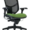 WorkPro® Quantum 9000 Series Ergonomic Mesh/Premium Fabric Adjustable-Back Office Chair, Black/Lime, BIFMA Compliant