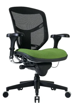 WorkPro® Quantum 9000 Series Ergonomic Mesh/Premium Fabric Adjustable-Back Office Chair, Black/Lime, BIFMA Compliant