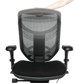 WorkPro® Quantum 9000 Series Ergonomic Mesh/Premium Fabric Adjustable-Back Office Chair, Black/Lime, BIFMA Compliant