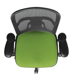 WorkPro® Quantum 9000 Series Ergonomic Mesh/Premium Fabric Adjustable-Back Office Chair, Black/Lime, BIFMA Compliant