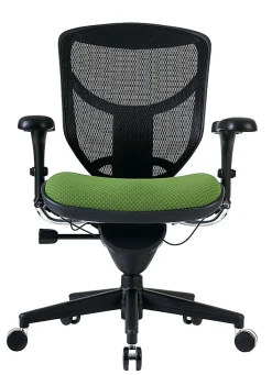 WorkPro® Quantum 9000 Series Ergonomic Mesh/Premium Fabric Adjustable-Back Office Chair, Black/Lime, BIFMA Compliant
