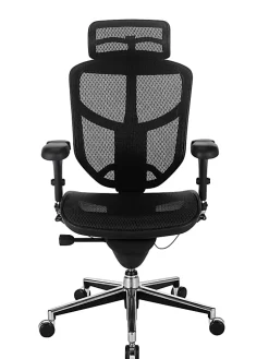 WorkPro® Quantum 9000 Series Ergonomic Mesh Adjustable-Back Office Chair With Headrest, Black, BIFMA Compliant
