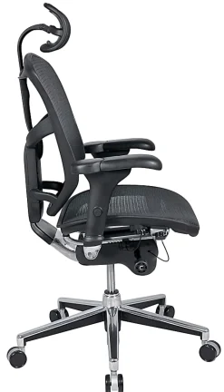 WorkPro® Quantum 9000 Series Ergonomic Mesh Adjustable-Back Office Chair With Headrest, Black, BIFMA Compliant