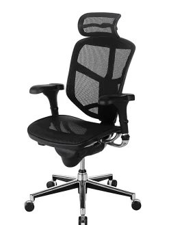 WorkPro® Quantum 9000 Series Ergonomic Mesh Adjustable-Back Office Chair With Headrest, Black, BIFMA Compliant
