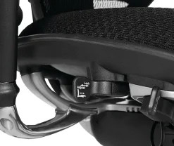 WorkPro® Quantum 9000 Series Ergonomic Mesh/Premium Fabric Adjustable-Back Chair, Black/Tangerine, BIFMA Compliant