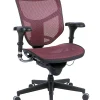WorkPro® Quantum 9000 Series Ergonomic Mesh/Mesh Mid-Back Chair, Black/Red, BIFMA Compliant