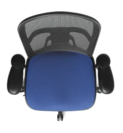 WorkPro® Quantum 9000 Series Ergonomic Mesh/Premium Fabric Adjustable-Back Office Chair, Black/Royal, BIFMA Compliant
