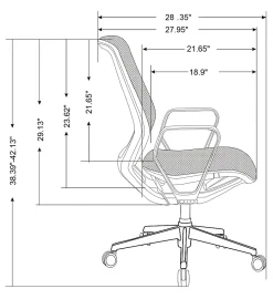 WorkPro® Sentrix Ergonomic Mesh/Mesh Mid-Back Manager Office Chair, Fixed Arms, Black, BIFMA Compliant