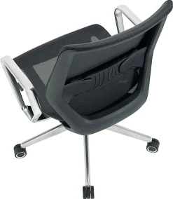WorkPro® Sentrix Ergonomic Mesh/Mesh Mid-Back Manager Office Chair, Fixed Arms, Black, BIFMA Compliant