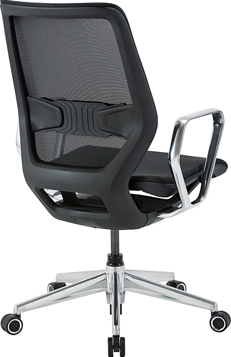 WorkPro® Sentrix Ergonomic Mesh/Mesh Mid-Back Manager Office Chair, Fixed Arms, Black, BIFMA Compliant