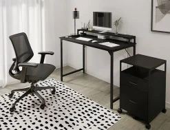 WorkPro® 1000 Series Ergonomic Mesh/Mesh Mid-Back Task Office Chair, Black/Black, BIFMA Compliant