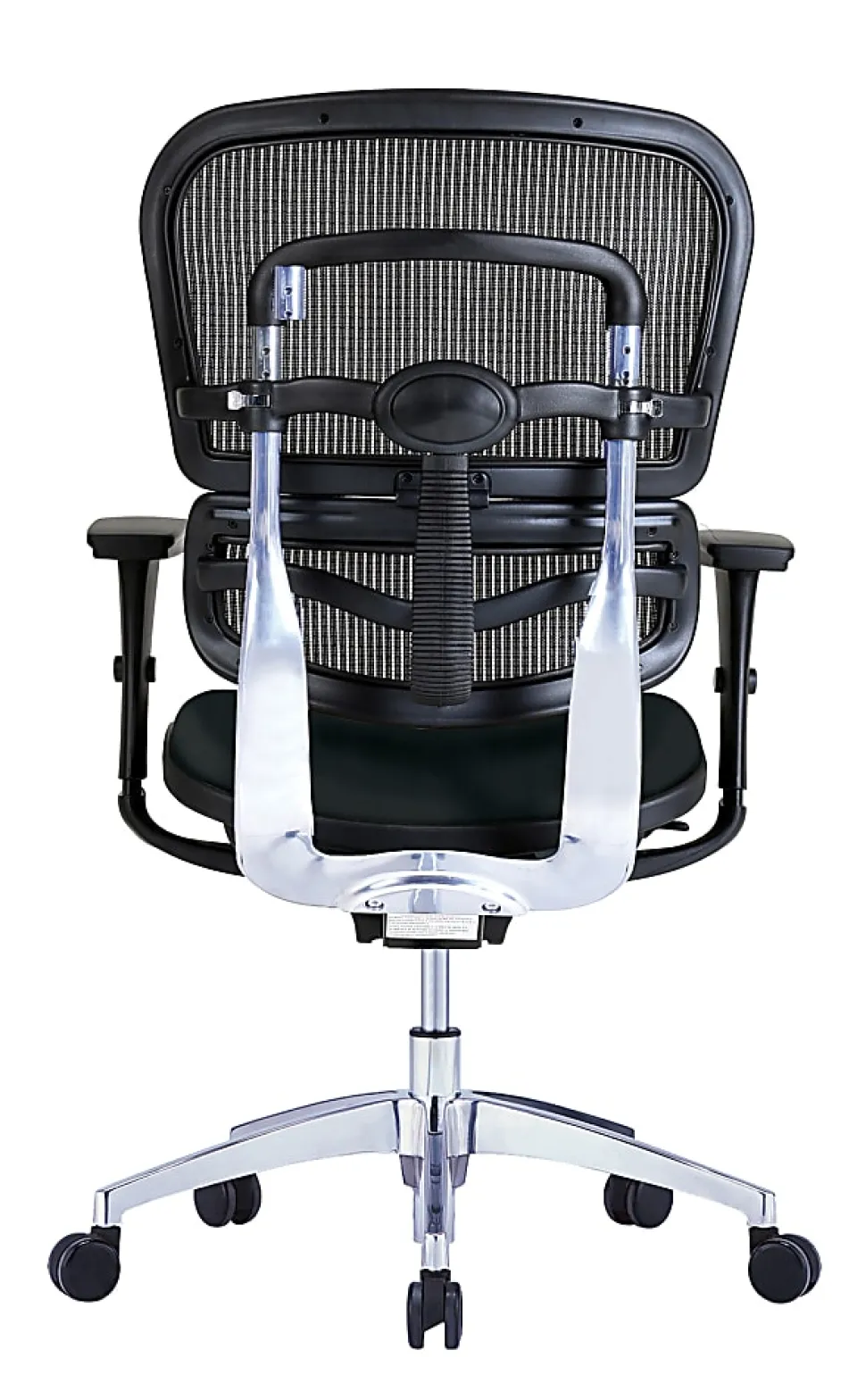 WorkPro® 12000 Series Ergonomic Mesh/Antimicrobial Vinyl High-Back Chair, Black/Black