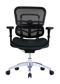 WorkPro® 12000 Series Ergonomic Mesh/Antimicrobial Vinyl High-Back Chair, Black/Black