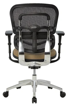 WorkPro® 12000 Series Ergonomic Mesh/Premium Fabric High-Back Chair, Black/Beige, BIFMA Compliant