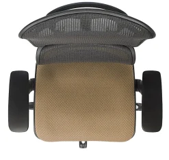 WorkPro® 12000 Series Ergonomic Mesh/Premium Fabric High-Back Chair, Black/Beige, BIFMA Compliant