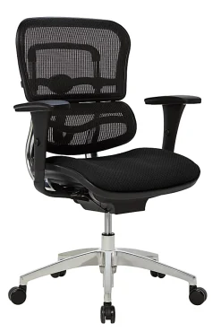 WorkPro® 12000 Series Ergonomic Mesh/Premium Fabric High-Back Chair, Black/Black, BIFMA Compliant