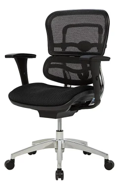 WorkPro® 12000 Series Ergonomic Mesh/Premium Fabric High-Back Chair, Black/Black, BIFMA Compliant