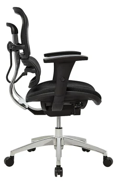 WorkPro® 12000 Series Ergonomic Mesh/Premium Fabric High-Back Chair, Black/Black, BIFMA Compliant
