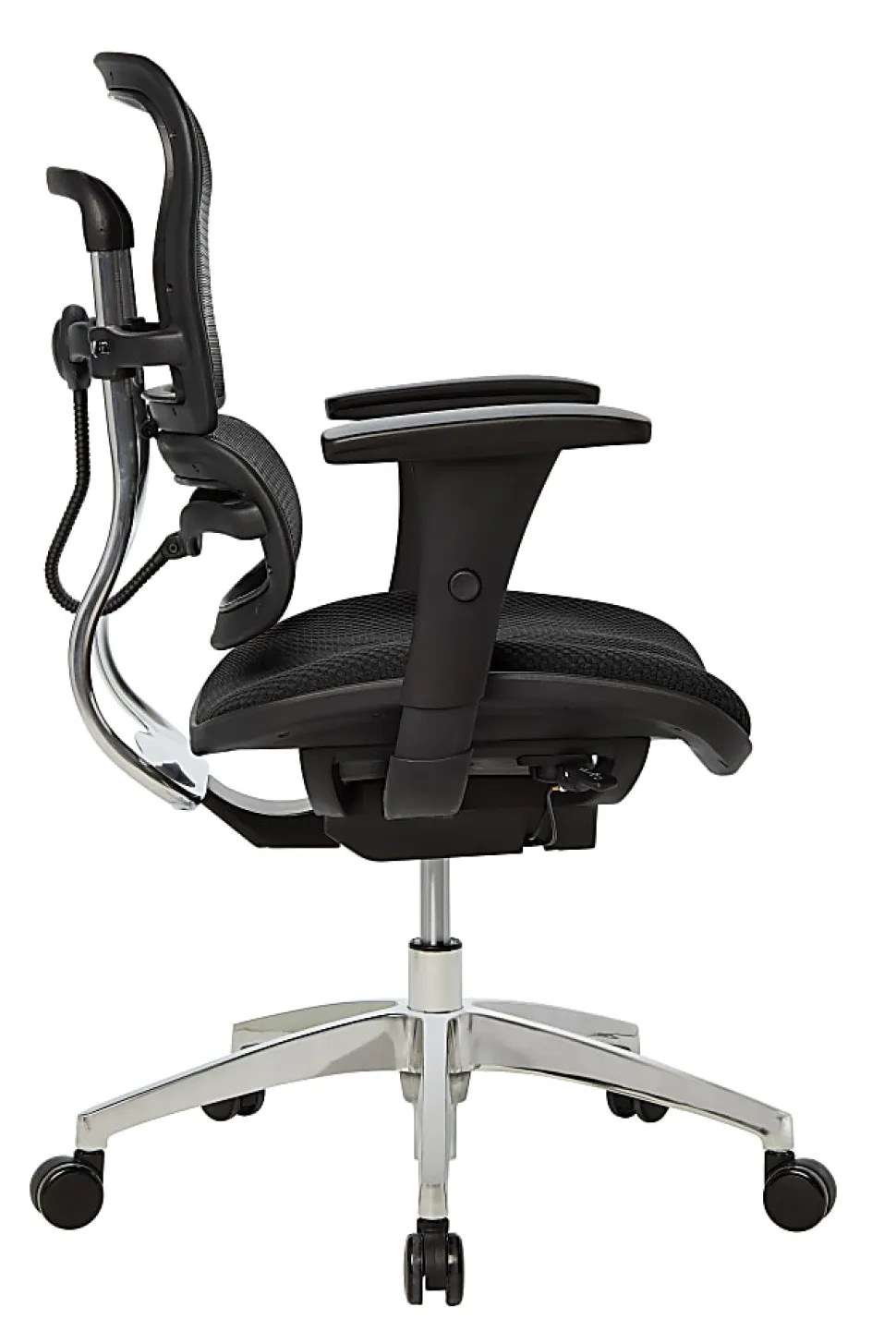 WorkPro® 12000 Series Ergonomic Mesh/Premium Fabric High-Back Chair, Black/Black, BIFMA Compliant