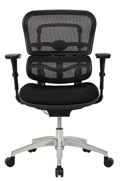 WorkPro® 12000 Series Ergonomic Mesh/Premium Fabric High-Back Chair, Black/Black, BIFMA Compliant