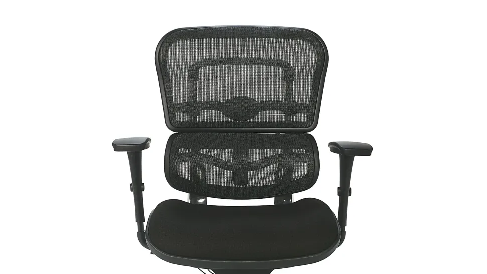 WorkPro® 12000 Series Ergonomic Mesh/Premium Fabric High-Back Chair, Black/Black, BIFMA Compliant