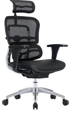 WorkPro® 12000 Series Ergonomic Mesh High-Back Executive Chair, Black/Chrome, BIFMA Compliant